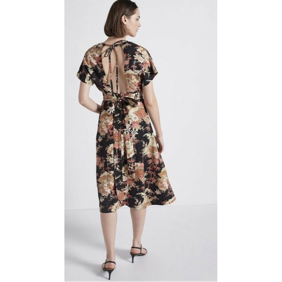 Current/Elliot The Retro Midi Dress Linen NEW - Picture 8 of 13